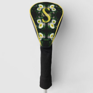 Custom Monogram Your Initial Name Daisy Art Golf Head Cover