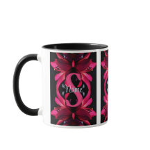 Custom Monogram Your Initial Name Lily Floral Art