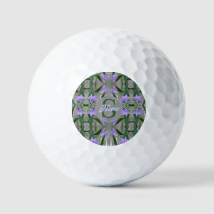 Custom Monogram Your Initial Name Lily Flowers Golf Balls