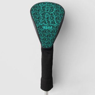 Custom Monogram Your Initial Name Turquoise Golf Head Cover