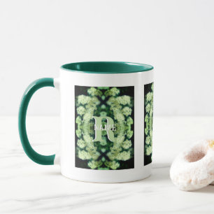 Custom Monogram Your Initial Name Wild Roses Mug