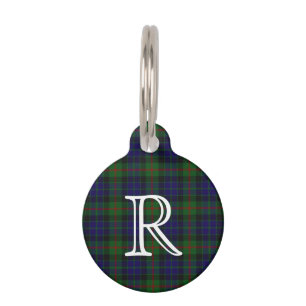 Custom Monogramed Gunn Plaid Dog Tag