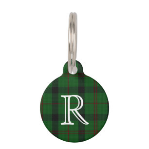Custom Monogramed Kincaid Plaid Dog Tag