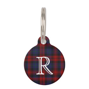 Custom Monogramed MacLachlan Plaid Dog Tag