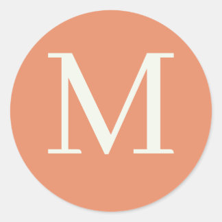Custom monogrammed classic round sticker
