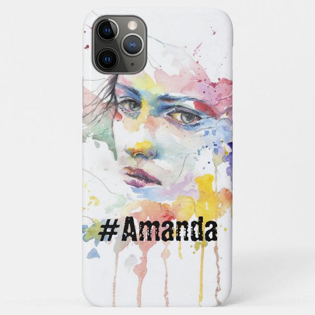 Custom Monogrammed cute graphic painting colours Case-Mate iPhone Case (Back)