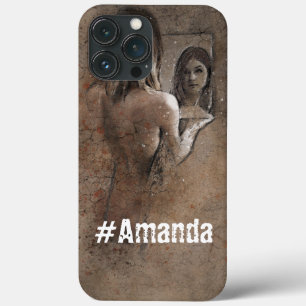Custom Monogrammed cute photo woman art chic iPhone 13 Pro Max Case