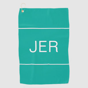 Custom Monogrammed Golfer Teal Green Golf Towel