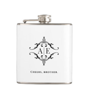 Custom Monogrammed Groomsmen Flask