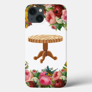 Custom Monogrammed iPhone 13 Case – Floral Design