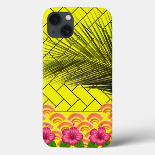 Custom Monogrammed iPhone 13 Case – Yellow 