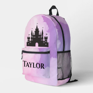 Custom Monogrammed Magic Castle Printed Backpack