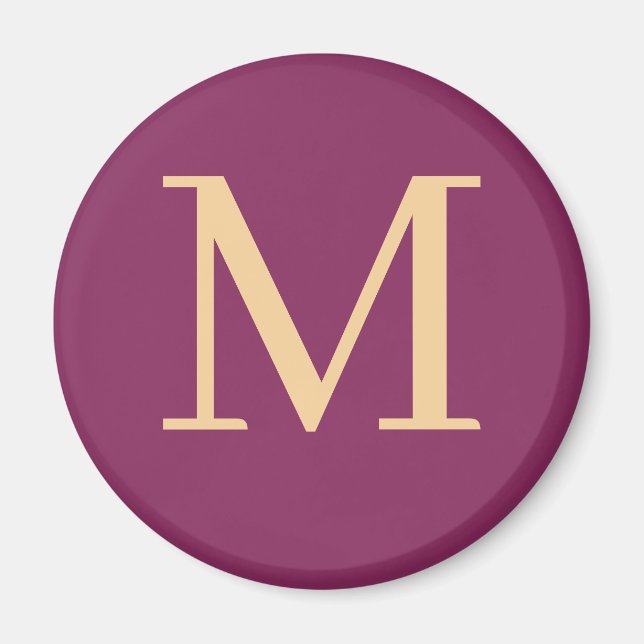 Custom monogrammed magnet (Front)