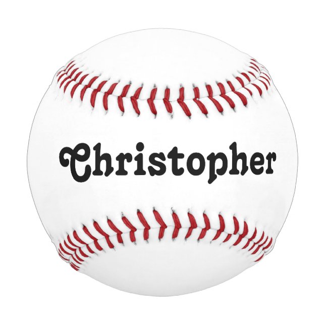 Custom Monogrammed Player Team Coach Club Dad Name Baseball (Front)