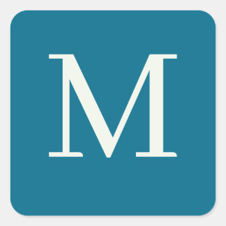 Custom monogrammed square sticker