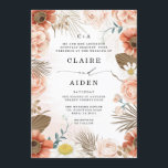 Custom Monogrammed Terracotta Rustic Boho Wedding Invitation<br><div class="desc">Custom Monogrammed Terracotta Rustic Boho Wedding Invitation.</div>