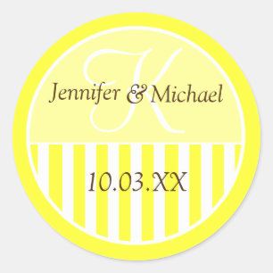 Custom Monogrammed Wedding Favour Labels