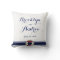 Custom Monogrammed White Nautical Wedding Pillows