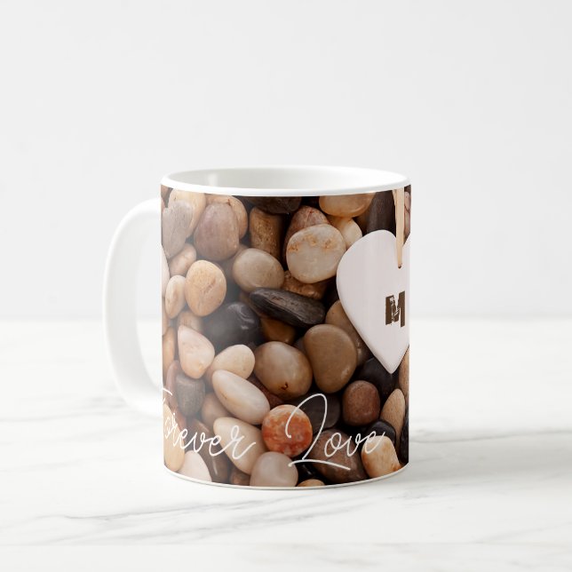 Custom Monograms Valentine's Day Gift  Coffee Mug (Front Left)