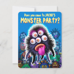 Custom Monster Halloween Party invite - Bogwump!