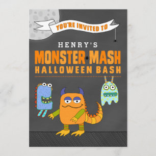 Custom Monster Mash Halloween Bash Invitations