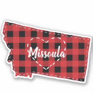 Custom Montana Home State Buffalo Plaid Christmas