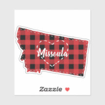 Custom Montana Home State Buffalo Plaid Christmas