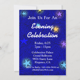 Custom Moon and Stars Celebration Party Invitation