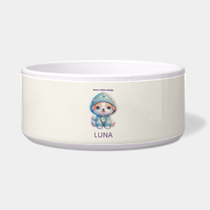 Custom Moon Child Energy Dog Bowl