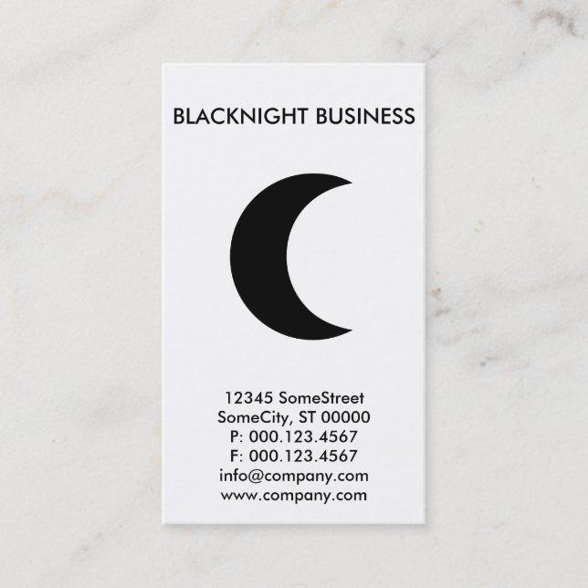 custom moon company business card (Front)