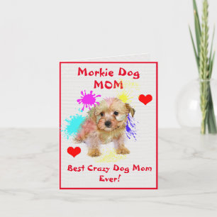 Custom Morkie Mum Dog Best Crazy Dog Lady Digital Card