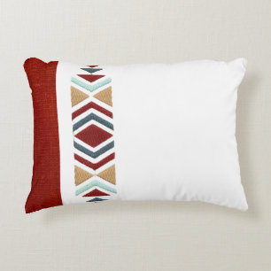 Custom Moroccan Geometric Embroidery Pattern Art Decorative Cushion