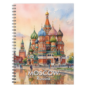 Custom Moscow Russia Cathedral Watercolor Travel Notebook
