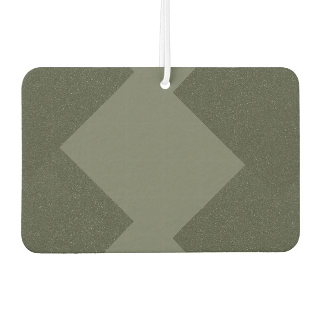 Custom Moss Green Air Freshener Zigzag (Front)