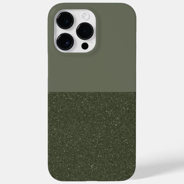 Custom Moss Green Contrast iPhone 14 Pro Max Case (Back)