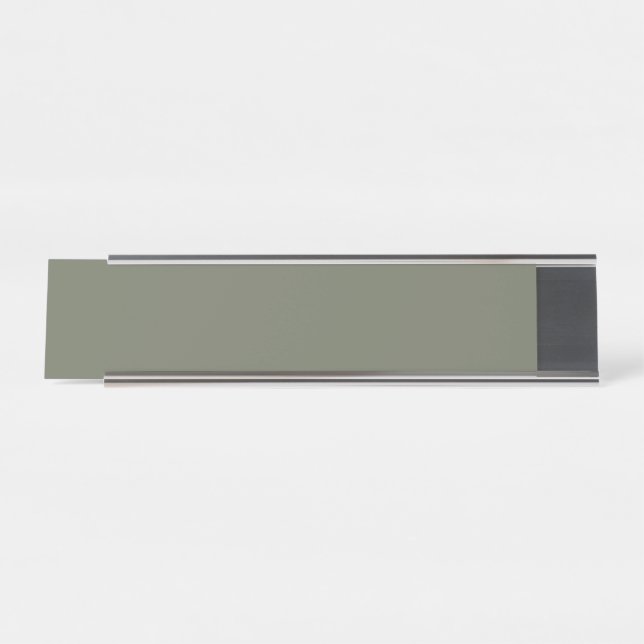 Custom Moss Green Desk Name Plate (Front)