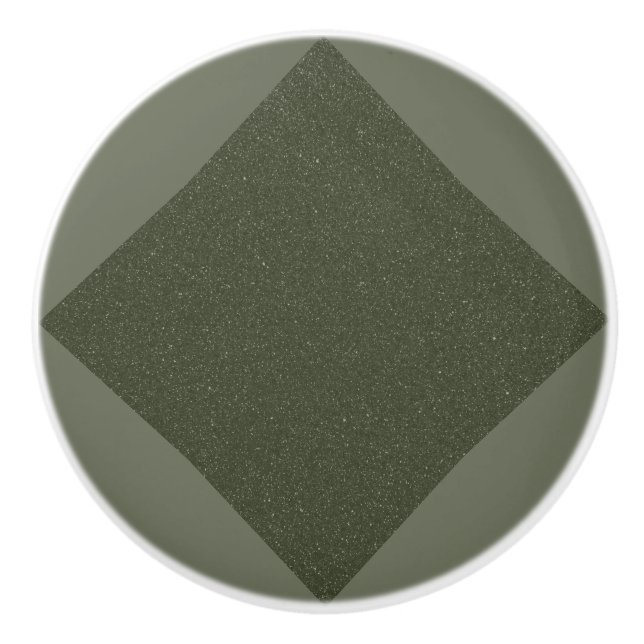 Custom Moss Green Diamond Texture Ceramic Pull (Front)