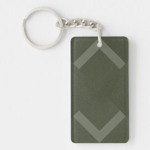 Custom Moss Green Double Chevron Acrylic Keychain
