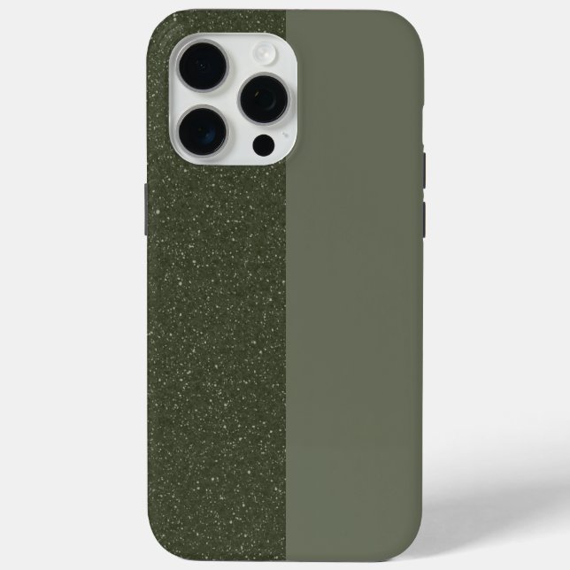 Custom Moss Green Dual-Tone iPhone Case (Back)