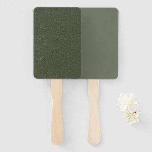 Custom Moss Green Duo Hand Fans – Rectangle