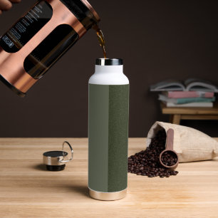 Custom Moss Green Duo Texture Water Bottle