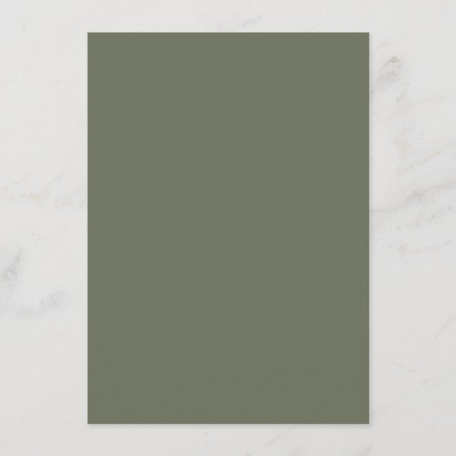 Custom Moss Green Enclosure Card (Front)