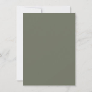 Custom Moss Green Flat Announcement Cards