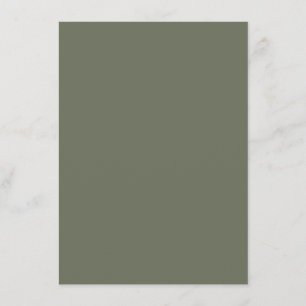 Custom Moss-Green Flat Menu Card