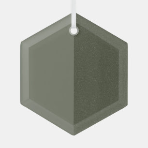 Custom Moss Green Hex Ornament