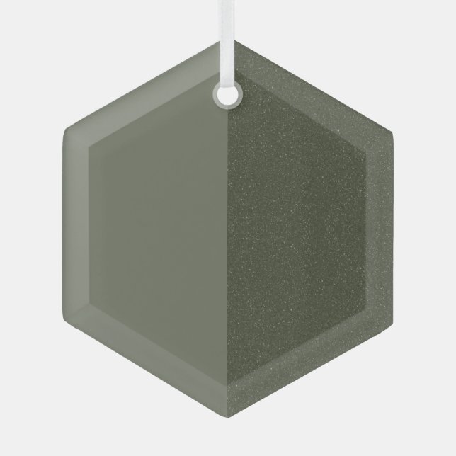 Custom Moss Green Hex Ornament (Front)
