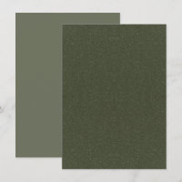 Custom Moss Green Noise Flat Announcement Card