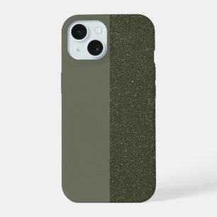 Custom Moss Green Noise Split iPhone 15 Case