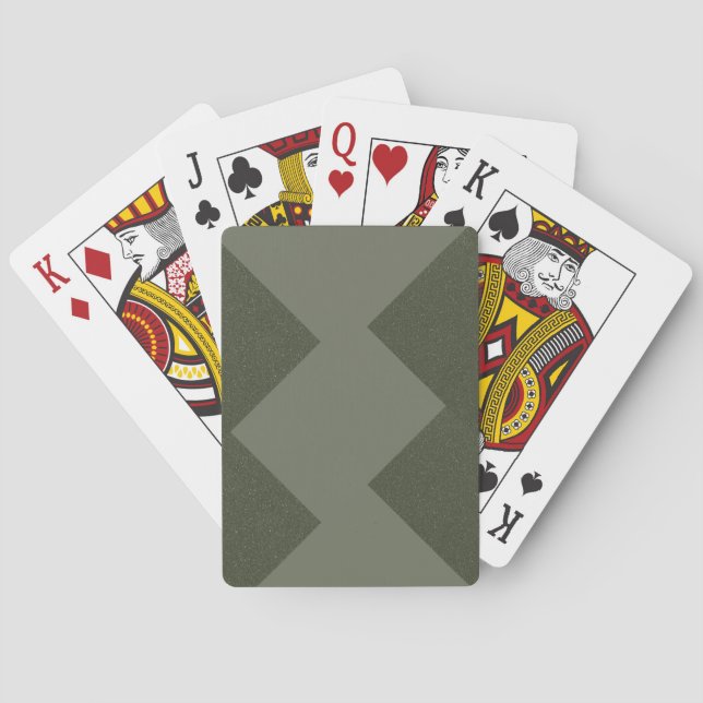 Custom Moss Green Playing Cards Deck (Back)