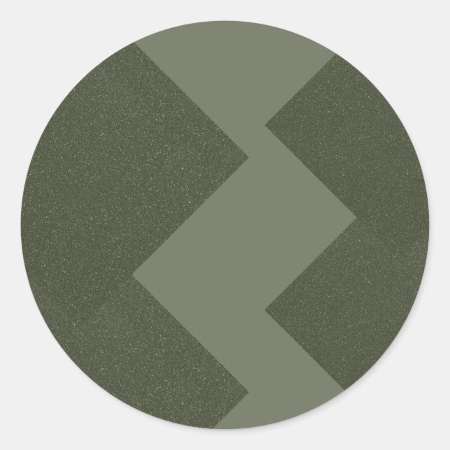 Custom Moss Green Round Sticker (Front)